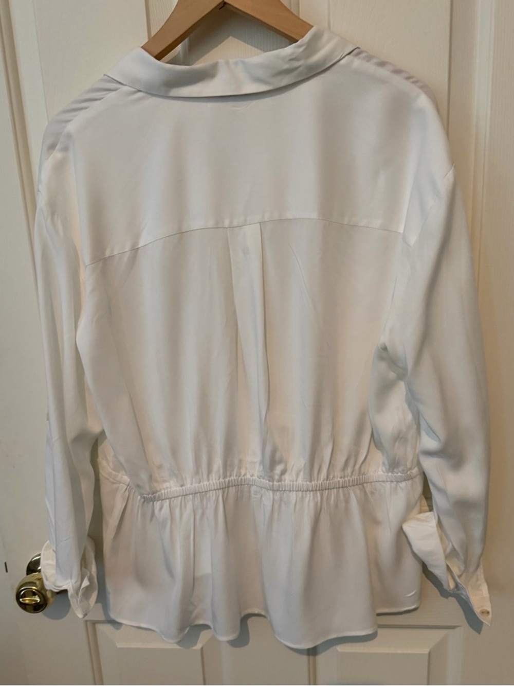 Rose & Olive Cream Button-Front Tunic Blouse - Picture 3 of 7